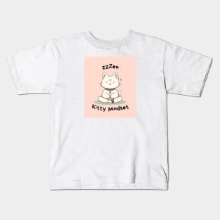 Kawaii Cute Yoga Meditating Cat Kids T-Shirt